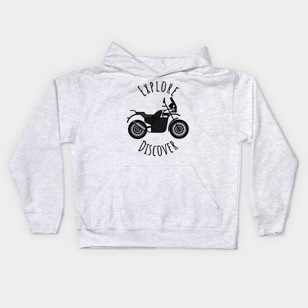 Explore Discover - Royal Enfield Himalayan Kids Hoodie by WeStarDust